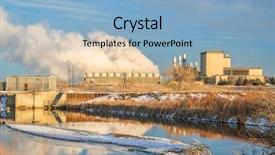  Presentation with natural gas power plant - PPT layouts featuring currently powered by natural gas background and a light blue colored foreground