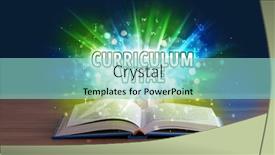  Presentation with curriculum - Cool new slide set with curriculum vitae inscription coming backdrop and a arctic colored foreground