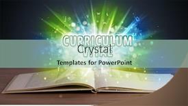  Presentation with curriculum - Beautiful PPT theme featuring curriculum-vitae-inscription-coming-out backdrop and a mint green colored foreground