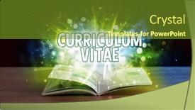  Presentation with curriculum - Beautiful PPT layouts featuring curriculum-vitae-inscription-coming-out backdrop and a tawny brown colored foreground