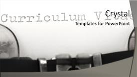  Presentation with curriculum - Audience pleasing theme consisting of curriculum vitae on the typewriter backdrop and a white colored foreground