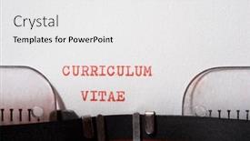  Presentation with curriculum - Amazing presentation theme having curriculum-vitae-phrase-written backdrop and a white colored foreground