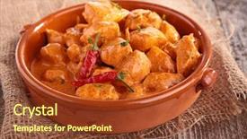  Presentation with chicken curry - Beautiful presentation featuring curry chicken backdrop and a tawny brown colored foreground