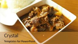  Presentation with south indian food - Slides enhanced with curry indian food background and a gold colored foreground