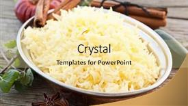  Presentation with saffron - Presentation theme featuring curry leaves - saffron rice background and a blonde colored foreground
