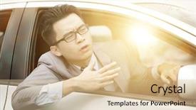  Presentation with traffic jam - Amazing slide deck having curse - close up portrait of angry backdrop and a lemonade colored foreground