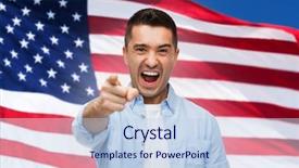  Presentation with angry people - Presentation design featuring curse - emotions patriotism citizenship gesture background and a light blue colored foreground