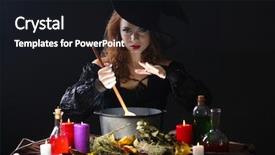  Presentation with black pediatrics - Beautiful slides featuring curse - halloween witch on black background backdrop and a black colored foreground