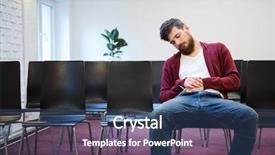  Presentation with beard - Presentation featuring curse - young man with beard background and a ocean colored foreground