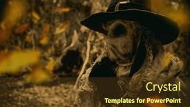  Presentation with scary forest - PPT layouts consisting of curse-of-the-old-forest background and a tawny brown colored foreground