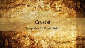  Presentation with letters - PPT theme having cursive letters - abstract grunge texture background and a yellow colored foreground