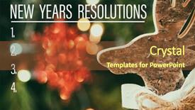  Presentation with new years - Theme featuring cursive letters - composite image of new years background and a  colored foreground