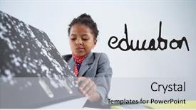  Presentation with white letters - Slide set having cursive letters - digital composite of confused office background and a lemonade colored foreground