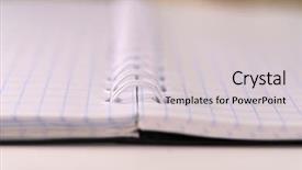  Presentation with notebook - Colorful presentation design enhanced with cursive writing - image of notebook close up backdrop and a lemonade colored foreground