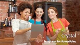  Presentation with food technology - PPT theme having cursos e learning - cooking class friendship food technology background and a red colored foreground