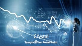  Presentation with curtain opening - Presentation theme consisting of curtain and presenting digital financial background and a teal colored foreground