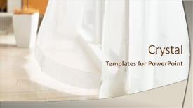  Presentation with curtain - Presentation consisting of curtain swaying in the wind background and a sky blue colored foreground