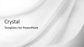  Presentation with rippled white silk - PPT theme with curtains lines - closeup of rippled white silk background and a white colored foreground