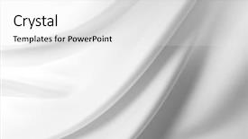  Presentation with rippled white silk - Colorful presentation design enhanced with curtains lines - closeup of rippled white silk backdrop and a white colored foreground