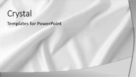  Presentation with rippled white silk - PPT theme having curtains lines - closeup of rippled white silk background and a  colored foreground