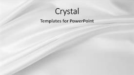  Presentation with rippled white silk - PPT layouts consisting of curtains lines - closeup of rippled white silk background and a light gray colored foreground