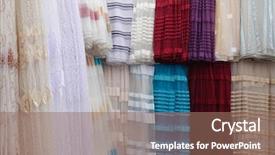  Presentation with retail store - Amazing presentation design having curtains variety selection drapes shop backdrop and a coral colored foreground