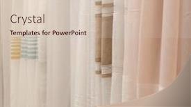  Presentation with retail store - PPT theme having curtains-variety-selection-drapes-shop background and a  colored foreground