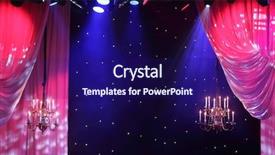  Presentation with theater curtains - PPT theme with curtains with pink lighting background and a navy blue colored foreground