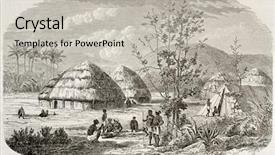  Presentation with village - Audience pleasing slides consisting of curton - msene village old view tanzania backdrop and a light gray colored foreground