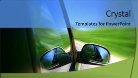  Presentation with road accident - Audience pleasing presentation theme consisting of curve road accident - drive backdrop and a light blue colored foreground