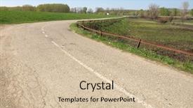  Presentation with road accident - Presentation with curve road background and a lemonade colored foreground