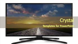  Presentation with frames isolated on white brown - PPT layouts having curve screen television - 4k monitor isolated on white background and a tawny brown colored foreground