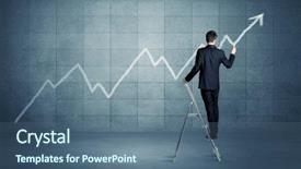  Presentation with modern elegant - Colorful presentation enhanced with curved arrow - businessman in modern stylish elegant backdrop and a ocean colored foreground