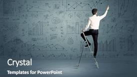  Presentation with modern elegant - Colorful slide deck enhanced with curved arrow - businessman in modern stylish elegant backdrop and a gray colored foreground