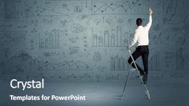  Presentation with modern elegant - Colorful presentation design enhanced with curved arrow - businessman in modern stylish elegant backdrop and a gray colored foreground