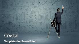  Presentation with modern elegant - Presentation theme featuring curved arrow - businessman in modern stylish elegant background and a gray colored foreground