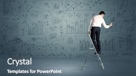  Presentation with modern elegant - Amazing slide deck having curved arrow - businessman in modern stylish elegant backdrop and a gray colored foreground