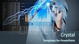  Presentation with sports management coach drawing soccer - Presentation having curved arrow - image of businesswoman in grey background and a ocean colored foreground