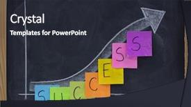  Presentation with business growth success biblical principles - Presentation theme featuring curved arrow - success progress growth concept background and a dark gray colored foreground