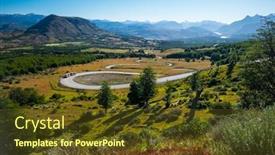  Presentation with chilean - PPT theme featuring curved-asphalt-road-named-carretera background and a tawny brown colored foreground