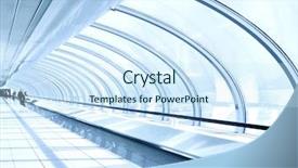  Presentation with blue - Slides enhanced with curved wall - blue diminishing hall inside metro background and a sky blue colored foreground