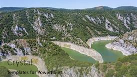  Presentation with southwest - Slide set having curves-of-uvac-river-medanders background and a violet colored foreground