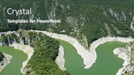  Presentation with southwest - Presentation design consisting of curves-of-uvac-river-medanders background and a dark gray colored foreground