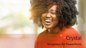  Presentation with confident - PPT theme with curvy - beautiful african woman confident background and a red colored foreground