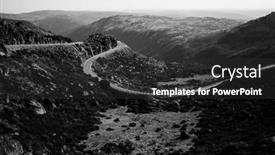  Presentation with black road - Slide set enhanced with curvy-road-in-serra-da background and a dark gray colored foreground