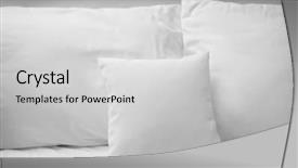  Presentation with bed - Beautiful presentation theme featuring cushion - blank soft pillows backdrop and a light gray colored foreground