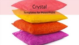  Presentation with chemistry white pills - Beautiful slide set featuring cushion - decorative pillows isolated on white backdrop and a coral colored foreground