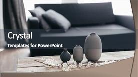  Presentation with rustic spring - Theme consisting of black sofa with cushions grey background and a tawny brown colored foreground