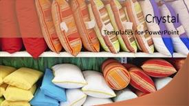  Presentation with book store retail - Presentation theme having cushions on display in store background and a  colored foreground