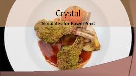  Presentation with grilled - Slides having cusine - grilled rack of lamb background and a  colored foreground